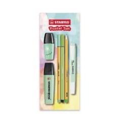 Stabilo Tek Renk Pastel Set 6`Lı - Yeşil - Stabilo