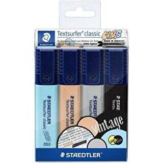 Staedtler 364 Textsurfer Classic Pastel Highlighter Kesik Uç 4Lü Set - 1