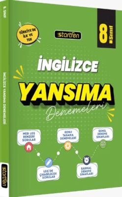Startfen Yayınları 8. Sınıf İngilizce Yansıma Denemeleri - 1