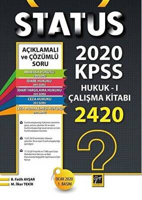 Gazi Kitabevi Status 2020 Kpss Hukuk - 1 Çalışma Kitabı - 1