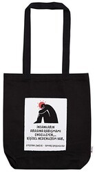 Stefan Zweig Amok Koşucusu Bez Çanta Siyah Gabardin - Can Dükkan