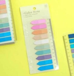Sticky Color Note 10 Renk Film Index Cetvelli Model-16 - BKM Kitap