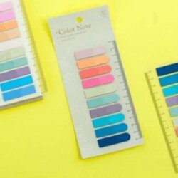 Sticky Color Note 10 Renk Film Index Cetvelli Model-3 - BKM Kitap