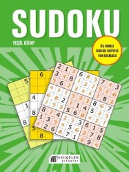 Sudoku Yeşil Kitap - Üç Farklı Zorluk Seviyesi 159 Bulmaca - Akıl Çelen Kitaplar