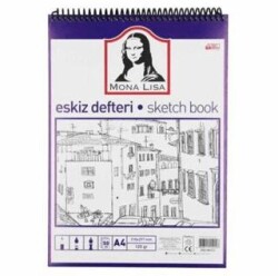 Südor Mona Lisa Eskiz Defteri 120 Gr. 50 Yaprak Üstten Spiralli A4 - Südor