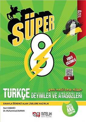 Nitelik Yayınları - Bayilik Süper 8 Türkçe Deyimler Ve Atasözleri Yeni Nesil Soru Kitabı - 1