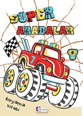 Süper Arabalar Boyama Kitabı - 1