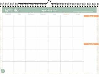 Süresiz Aylık Planlayıcı Minimal Desenli - 1