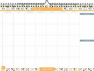 Süresiz Aylık Planlayıcı Yaprak Desenli - 1