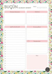 Süresiz Günlük Planlayıcı - Çiçek Desenli - Paloma Yayınevi