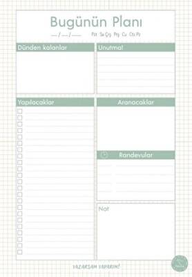 Süresiz Günlük Planlayıcı Minimal Desenli - 1
