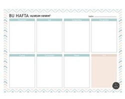 Süresiz Haftalık Planlayıcı - Zikzak Desenli - Paloma Yayınevi