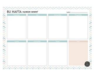 Süresiz Haftalık Planlayıcı - Zikzak Desenli - 1