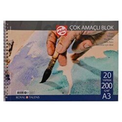 Talens Çok Amaçlı Resim Blokları A3 20 Yaprak Spiralli 200 Gr - Talens