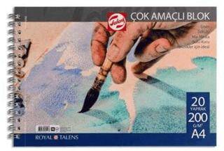 Talens Çok Amaçlı Resim Blokları A4 20 Yaprak Spiralli 200 Gr - 1