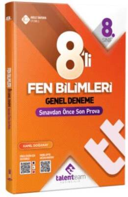 Talentteam Yayıncılık 8. Sınıf Fen Bilimleri 8`Li Genel Deneme - 1