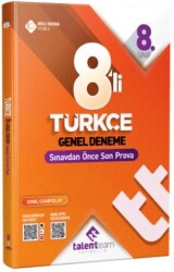 Talentteam Yayıncılık 8. Sınıf Türkçe 8`Li Genel Deneme - Talentteam Yayıncılık