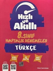 Hızlı ve Akıllı 8. Sınıf Türkçe Haftalık Denemeleri - Tammat Yayıncılık