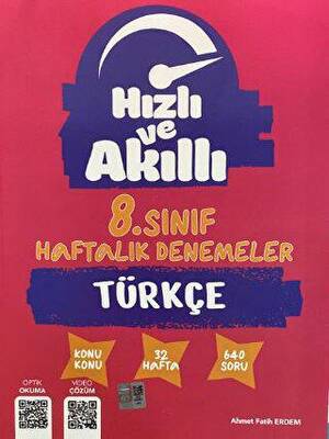 Hızlı ve Akıllı 8. Sınıf Türkçe Haftalık Denemeleri - 1