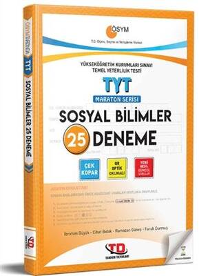Tandem Yayınları Tandem TYT Sosyal Bilimler 25 Deneme - 1