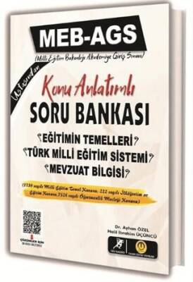 Tasarı Eğitim Yayınları MEB - AGS Eğitimin Temelleri ve Türk Milli Eğitim Sistemi ve Mevzuat Bilgisi Konu Anlatımlı Soru Bankası Çözümlü - 1