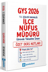 T.C. İçişleri Bakanlığı İlçe Nüfus Müdürü GYS Özet Ders Notları - gysakademi