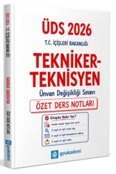T.C. İçişleri Bakanlığı Tekniker - Teknisyen ÜDS Özet Ders Notları - gysakademi