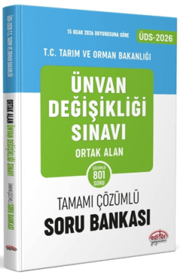 T.C. Tarım ve Orman Bakanlığı ÜDS Ortak Konular 1045 Çözümlü Soru Bankası - 1