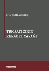 Tek Satıcının Rekabet Yasağı - On İki Levha Yayınları