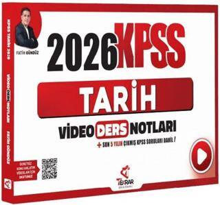 2026 KPSS Tarih Video Ders Notları - 1