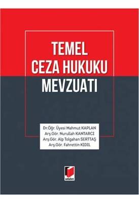 Temel Ceza Hukuku Mevzuatı - 1