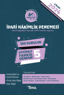 Temsil Kitap İmtiyaz İdari Hakimlik Denemesi Çözümlü 5 Deneme - 1