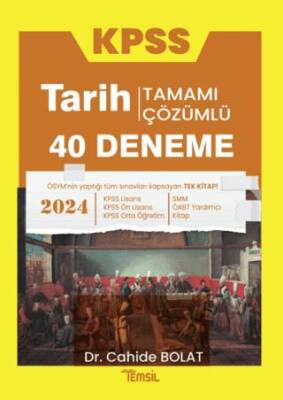 Temsil Kitap KPSS Tarih 40 Deneme Tamamı Çözümlü - 1