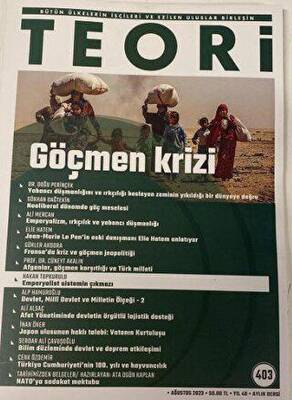 Teori Dergisi Ağustos 2023 - 1