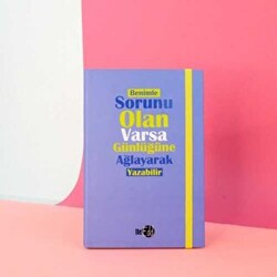 The Edd Lastikli Defter 14x20 Benimle Sorunu Olan Varsa Günlüğüne Ağlayarak Yazabilir - The Edd