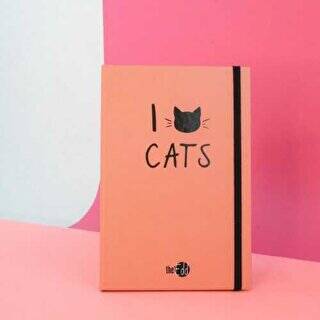 The Edd Lastikli Defter 14x20 I Love Cats - 1