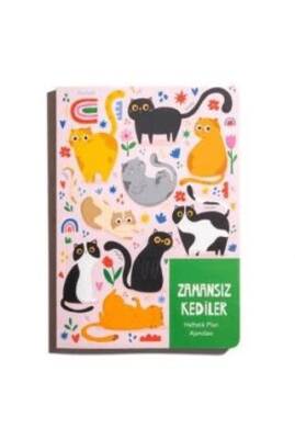 Thinkbook 15X21,5 Zamansız Kediler Ajandası Çiçekli - 1