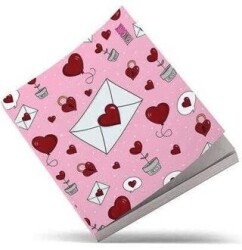 Thinkbook Kalpler Mektup Kalp Yumuşak Kapak Çizgisiz 96 Sayfa - Başka Defter