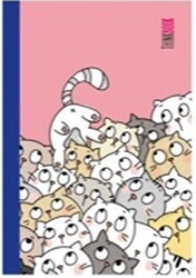 Thinkbook Renkli Spiralli Lacivert Spoiled Cats 10,5X14,8 A6 - Başka Defter