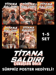 Titana Saldırı - Çöküşten Önce 1-5 Poster Hediyeli Manga Set - Komikşeyler Yayıncılık