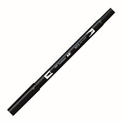 Tombow Ab-T Dual Brush Pen Grafik Kalemi Black N15 - Tombow