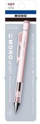 Tombow MONO Graph Neutral Mekanik Kurşun Kalem 0,5mm Blisterli Mat Pembe - 1