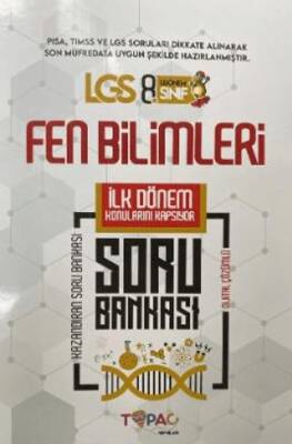 Topaç Yayınları 2025 8. Sınıf Yeni Sistem LGS Fen Bilimleri Dijital Çözümlü Soru Bankası - 1