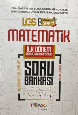 Topaç Yayınları 2025 8. Sınıf Yeni Sistem LGS Matematik Dijital Çözümlü Soru Bankası - 1