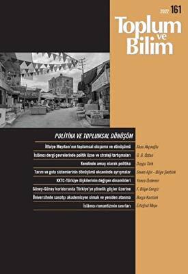 Toplum ve Bilim Dergisi Sayı: 161 - 1