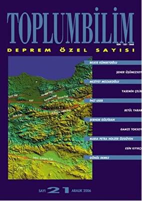 Toplumbilim Sayı 21 - Deprem Özel Sayısı - 1
