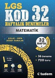 Tudem Yayınları - Bayilik 8. Sınıf Matematik Kod 32 Haftalık Denemeleri - Tudem Yayınları - Bayilik