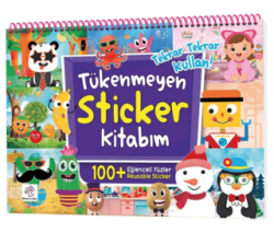 Tükenmeyen Sticker Kitabım - Eğlenceli Yüzler 100+ Tekrar Tekrar Kullanılabilen Sticker - 1