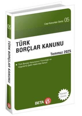 Türk Borçlar Kanunu Temmuz 2025 - 1