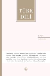 Türk Dili Dergisi Sayı: 870 Haziran 2024 - Türk Dil Kurumu Yayınları